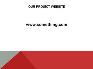 OUR PROJECT WEBSITE




www.something.com
 