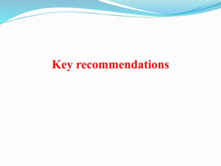 Key recommendations
 