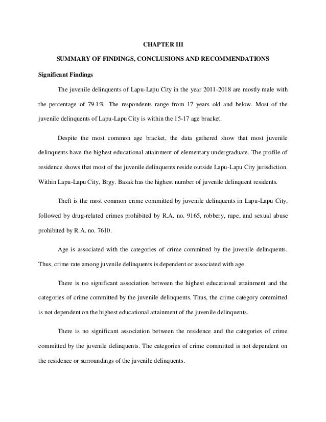 Juvenile delinquency essay