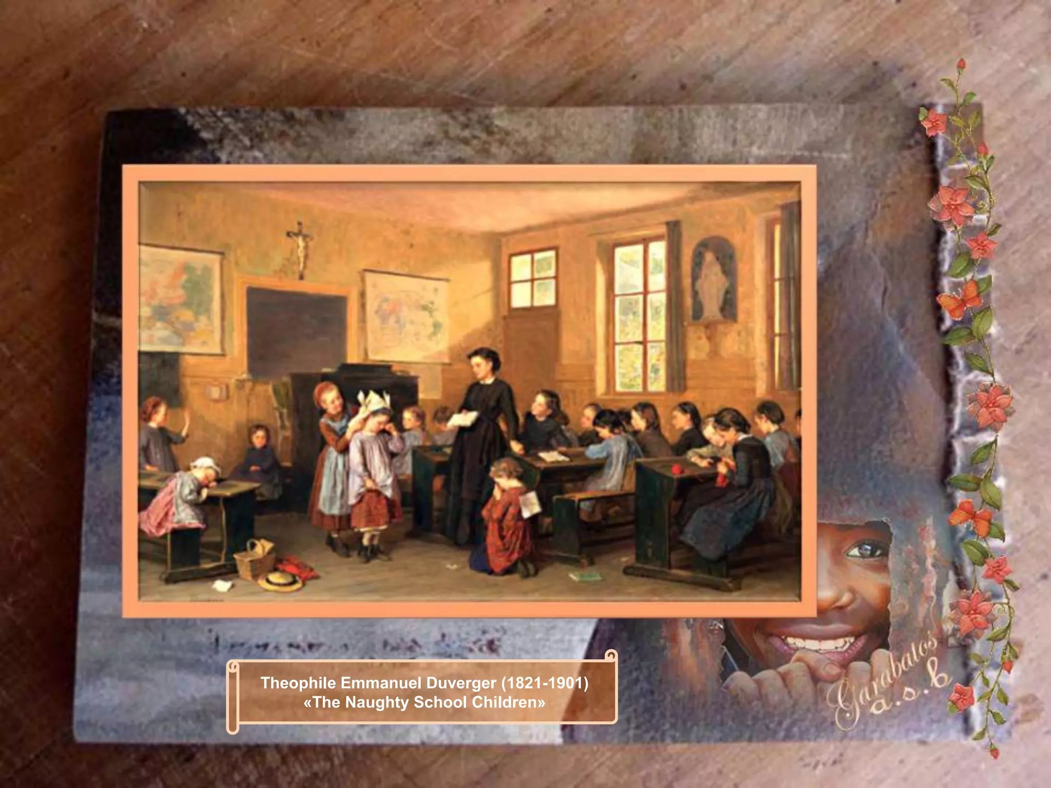 Theophile Emmanuel Duverger (1821-1901)
    «The Naughty School Children»
 