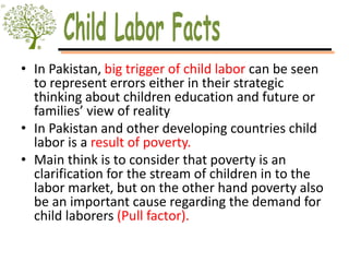 Child labor in Pakistan Economy Brief of Child Labor in Pakistan Push ...