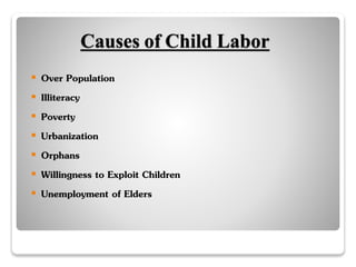 Child labor in the pakistan | PPTX