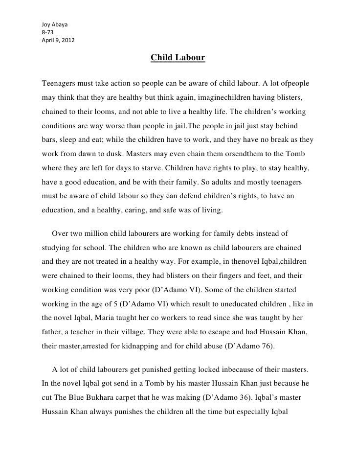 Essays on child labor