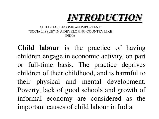 An introduction to different forms of child labor
