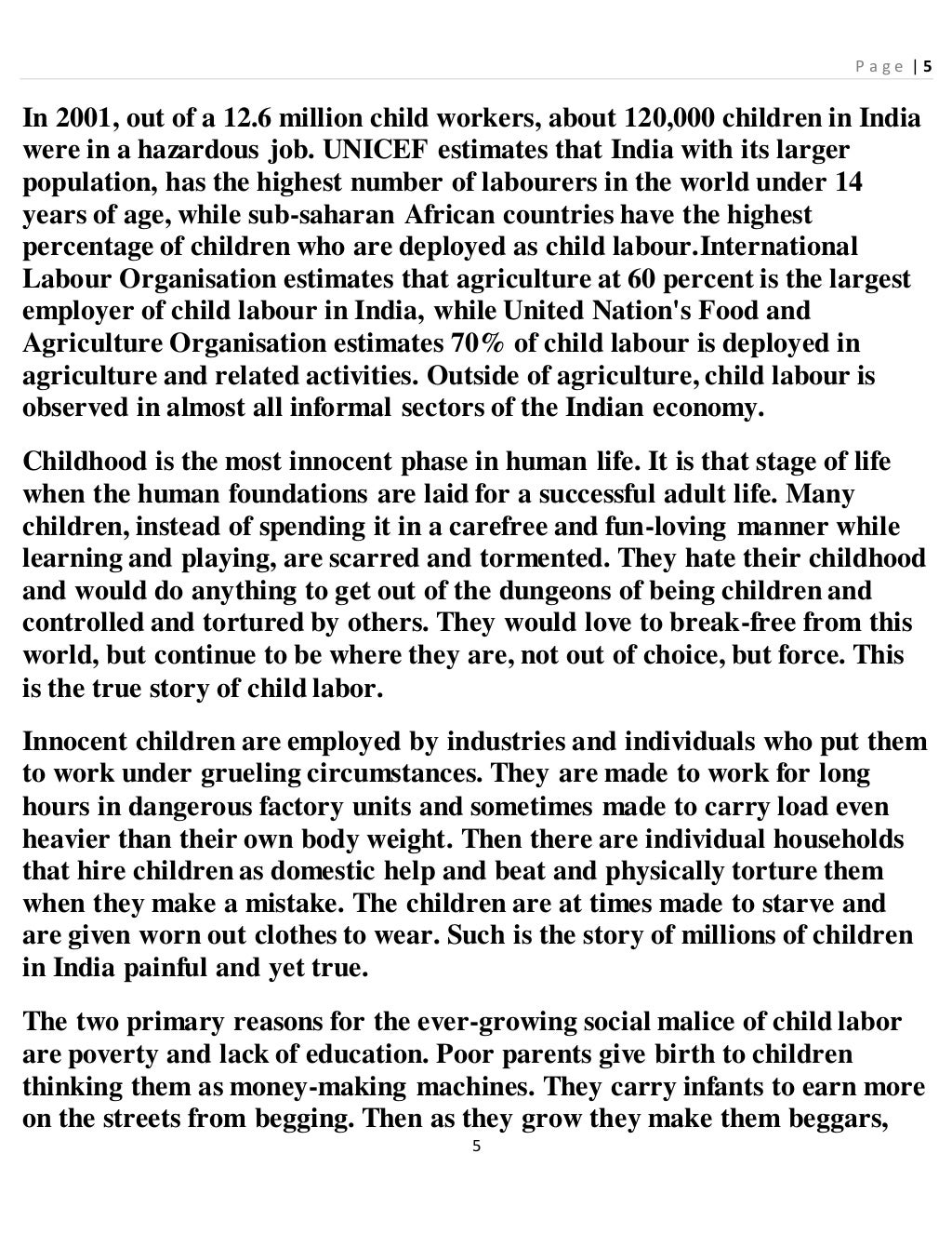 dissertation on child labour