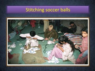 Stitching soccer balls
 
