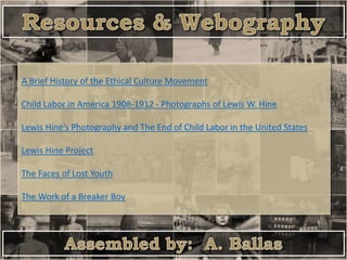 The Shame of Child Labour – 2 - through the lens of Lewis Wickes Hine ...