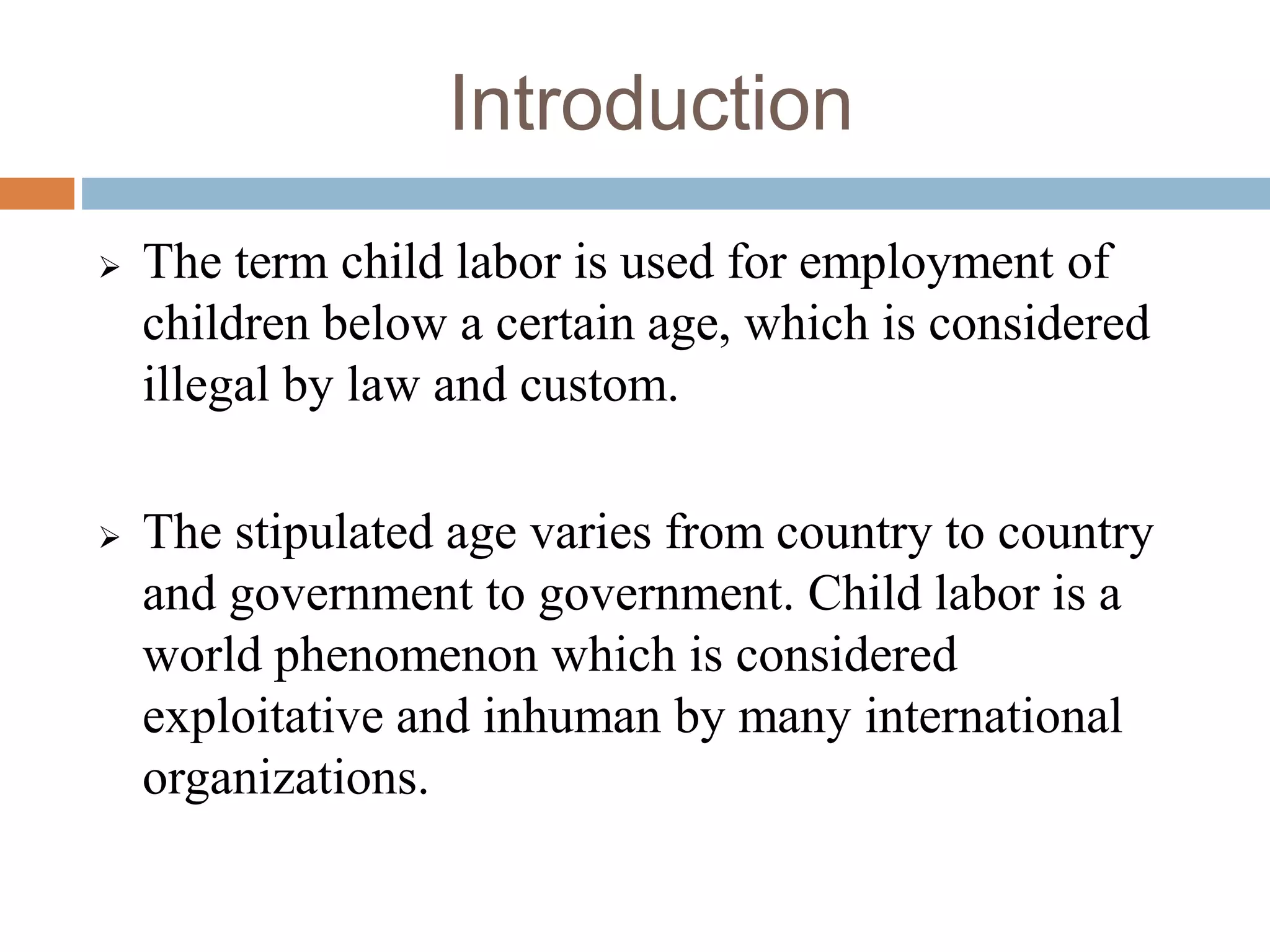 Child labour eng lab precentation | PPTX