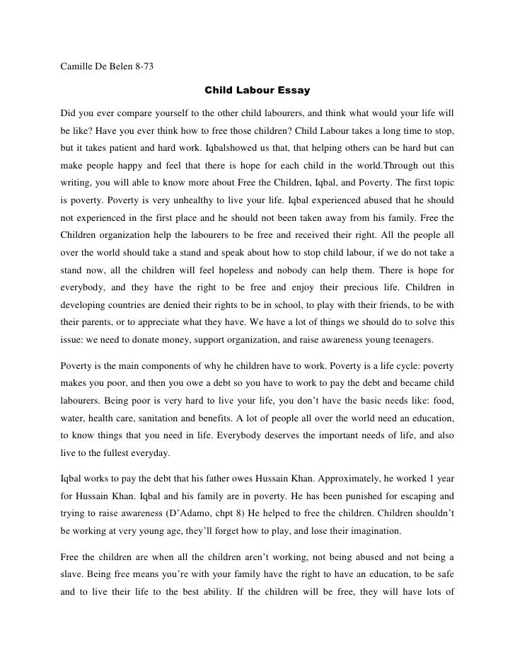 essay on child labour for class 6