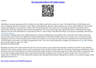 Child Labour In America | PPT