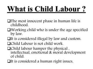 Child labour presentation | PPTX