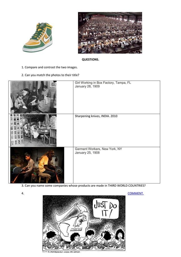 Child labour questions PDF