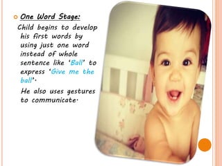 One Word Stage Example Child Language Acquisition | PPTX