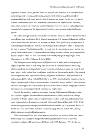 Childlessness and psychological wellbeing in midlife and old age an ...