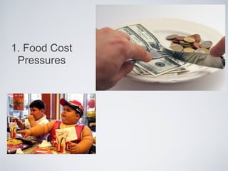 1. Food Cost
 Pressures
 