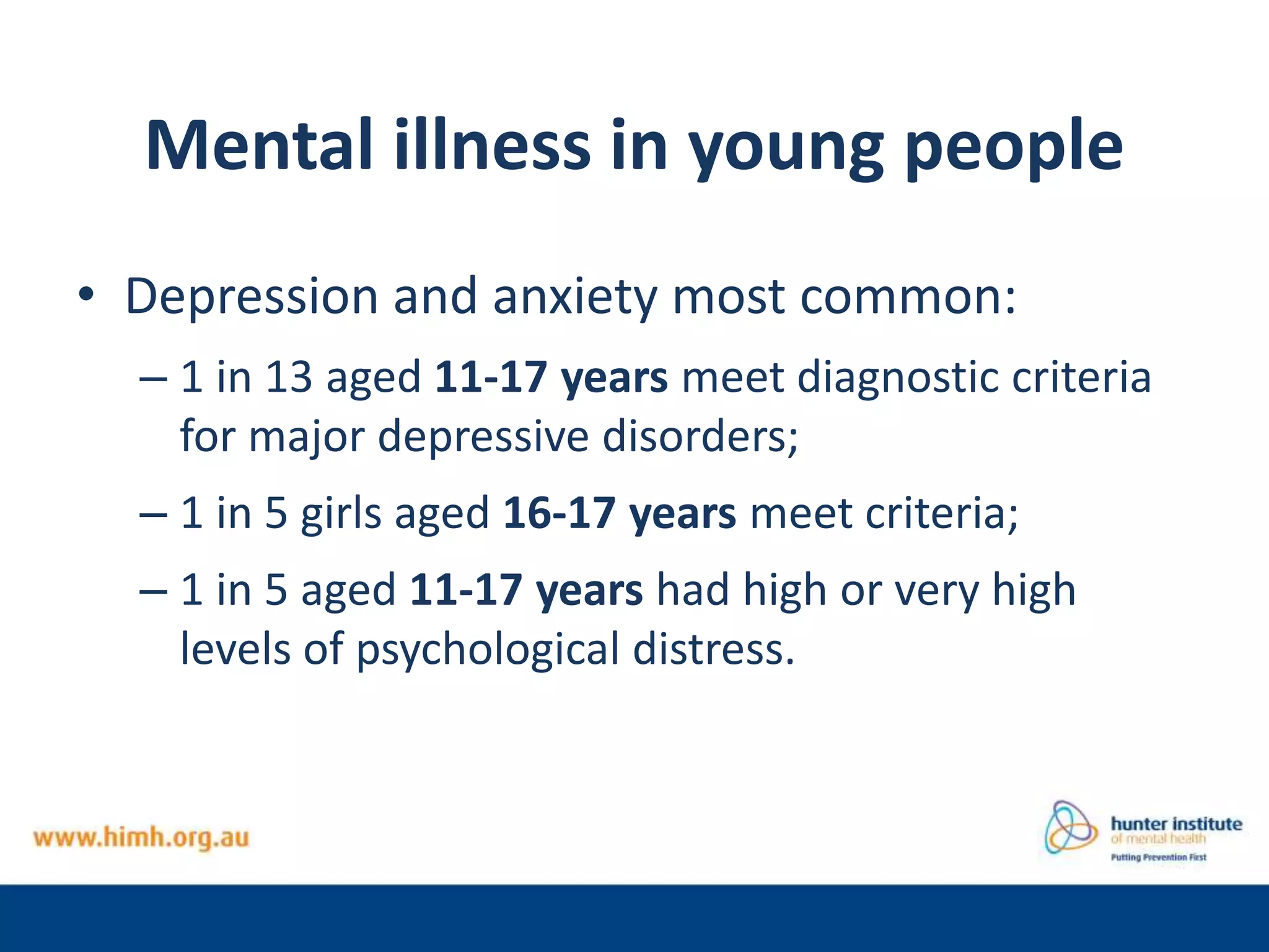 Mental health and young people: Setting the scene | PPTX