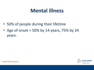 Mental health and young people: Setting the scene | PPTX