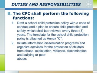 Sample Program Child Protection CHILD PROTECTION DEPED-Child-Protection-Policy.pptx