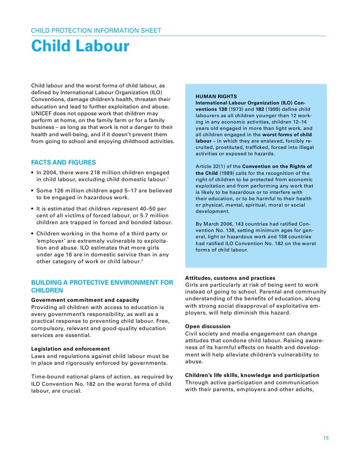 Child protection information sheets