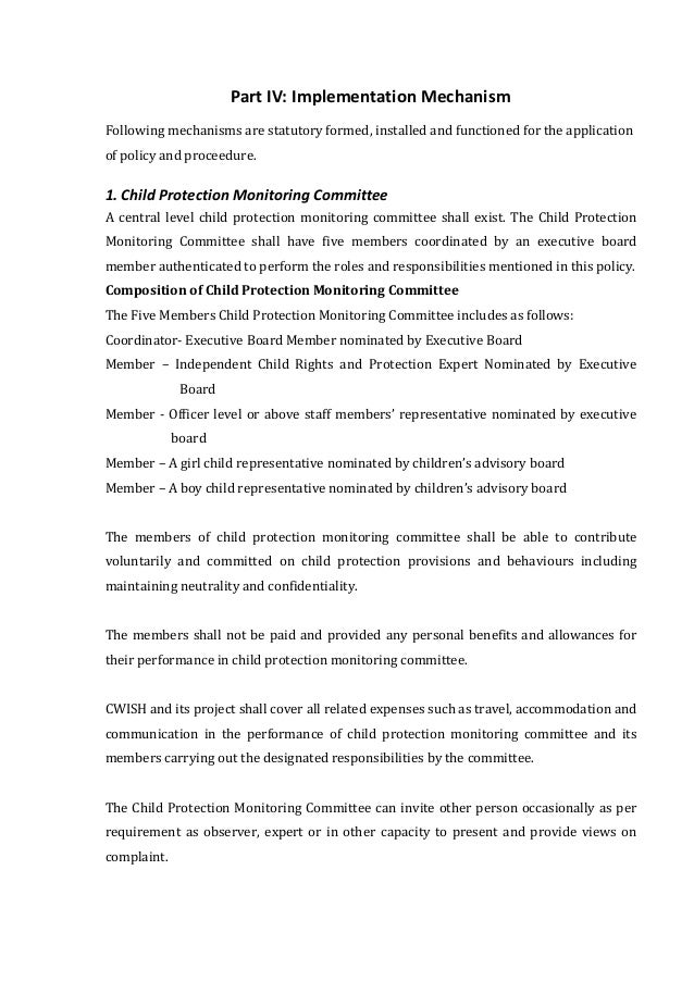 Child Protection Policy and Procedure