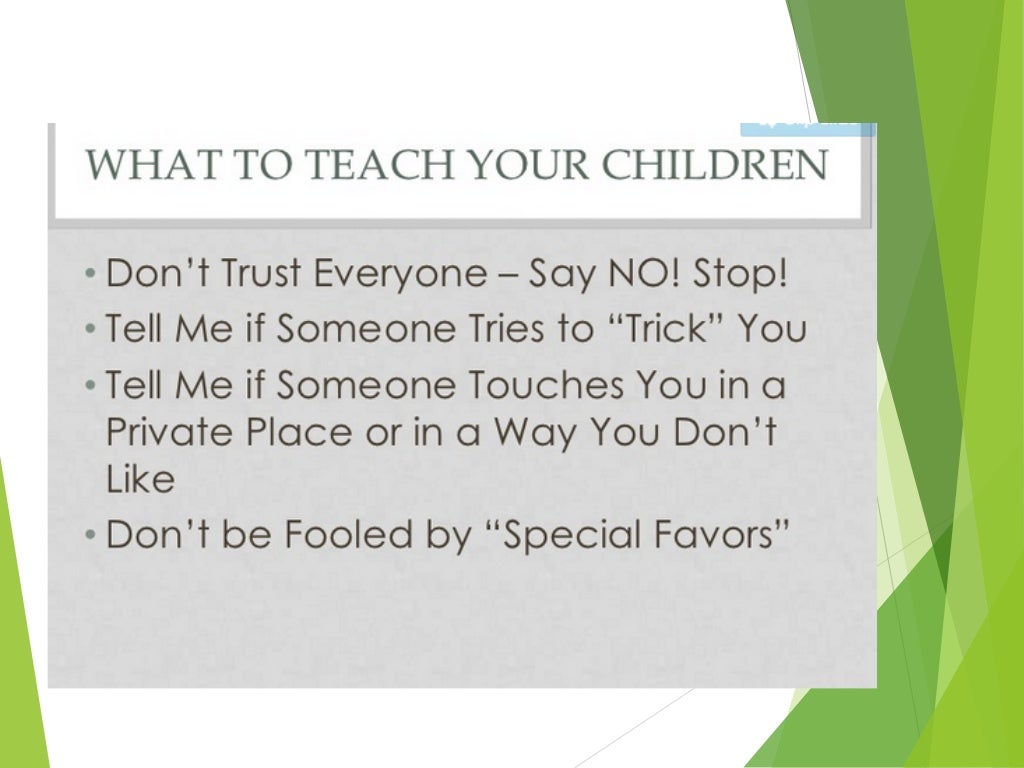 Child protection training for parents.