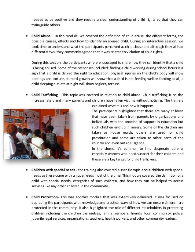 Child protection training report