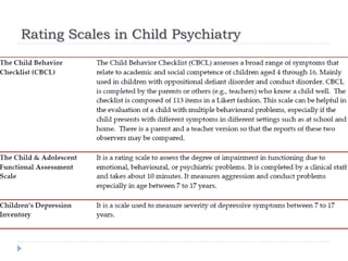 Rating Scales in Child Psychiatry
 