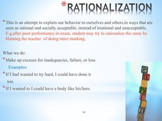 Rationalizing Poor Performance Examples Child psychology | PPTX