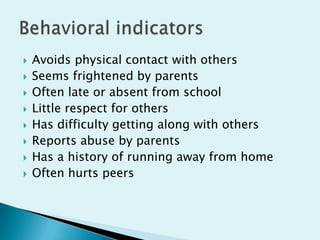 Drug and/or alcohol abuse