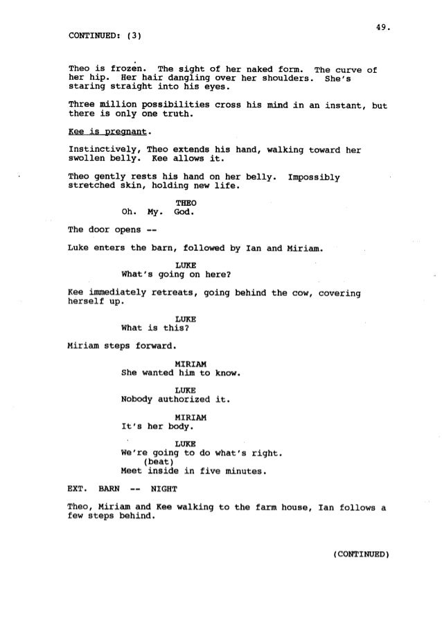 children of men screenplay online children of men screenplay online