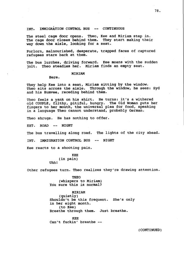 children of men screenplay online children of men screenplay online