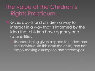 Children’S Rights Practicum | PPT