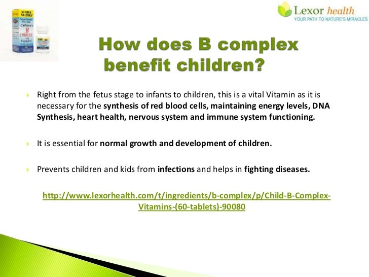 Childrens B complex Supplements Lexor Health