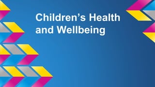 Children’s Health 
and Wellbeing 
 