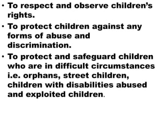 Children’s Rights power point presentation | PPTX