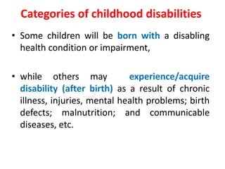 Children with disabilities | PPTX