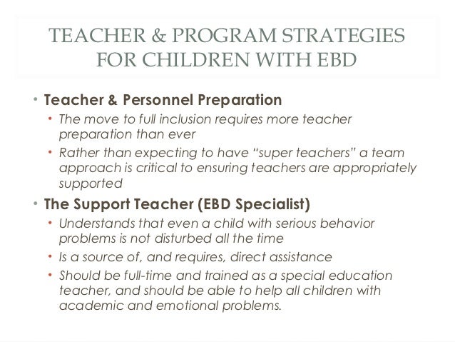 children with ebd ebd teacher