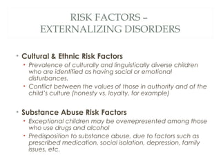 Children With Emotional & Behavioral Disorders | PPT