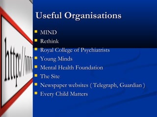 Children, Young People and Mental Health | PPT