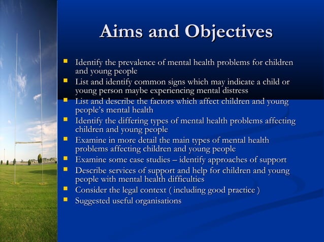 Children, Young People and Mental Health | PPT | Mental Health ...