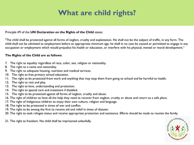 Child Rights Awareness Campaign Program Overview | PPT