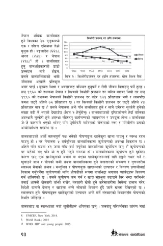 g]kfn clws afnljjfx
x'g] ljZjsf @) d'n'sdWo]
Ps / blIf0f Plzofdf t];|f]
d''n's xf] . aËnfb]z -^^Ü_,
ef/t -$&Ü_ / g]kfn
-$!Ü_5
xf] . afnljjfx
x'g' afnclwsf/sf] 7f8f]
pNn+3g dfq} xf]Og,
o;n] afnaflnsfsf] efjL
hLjgdf cToGt} k|lts"n
c;/ kf5{ . d'VotM lzIff / cj;/af6 jl~rt x'g'kg]{ / /f]uL hLjg latfpg' kg]{ x'G5 .
;g !(^) sf] bzsdf g]kfn / ljZjsf] lszf]/L k|hgg b/ sl/a a/fa/ lyof] t/ ;g
!(() sf] bzsdf g]kfnsf] lszf]/L k|hgg b/ a9]/ !#% k|ltxhf/ eof] / To;kl5
qmdzM 36b} clxn] &@ k|ltxhf/ 5 . t/ ljZjsf] lszf]/L k|hgg b/ 36b} clxn] $%
k|ltxhf/ dfq 5 .6
o;n] g]kfndf cem} klg afnljjfx x'g] / ;fg} pd]/df ;'Ts]/L x'g]sf]
;+Vof a9L g} ePsf] b]vfpF5 -lrq @ x]g'{xf];_ . afnarfpmsf] b[li6sf]0fn] x]bf{ aflnsf
cj:yfd} ;'Ts]/L x'g] cj:yf /lx/xg' sxfF;Ddsf] Gofo;+ut / pko'Qm xf]nf . afnljjfx
h]–h] sf/0fn] ePsf] elgP klg 3'dLlkm/L dflg;sf] r]tgfsf] :t/ / ul/aL;Fu o;sf]
cGof]Gofl>t ;DaGw 5 .
afnarfpsf] csf]{ dxTjk"0f{ kIf eg]sf] kf]if0fo'Qm vfg]s'/f vfgf kfpg' / :j:y /xg
kfpg' xf] . t/ g]kfndf % jif{d'lgsf afnaflnsfdf s'kf]if0fsf] cj:yf ljs/fn 5 .
clxn] klg ;odf $! hgf kfFr jif{ gk'u]sf afnaflnsf s'kf]lift 5g .7
s'kf]if0fsf]
b/ 36]sf] eP klg of] t x'g} gx'g] ;d:of xf] . afnaflnsfdf s'kf]if0f x'g] b'O{j6f
sf/0f 5g Ps vfg]s'/fsf] cefj jf ePsf vfg]s'/fx¿nfO{ ;xL 9Ën] tof/ ug]{ /
v'jfpg] 1fg / ;Lksf] sdL cyjf afnaflnsfdf x'g] nuftf/sf] ;+qmd0f / u'0f:t/Lo
:jf:Yo ;]jfsf] cefj . ;Gt'lnt / kf]if0fo'Qm vfBfGgsf] pTkfbg / ljt/0f k|0ffnLnfO{
ljsf; ug'{kg]{df s'kf]if0fsf] nflu cf}ifwLsf] ¿kdf afnle6f nufot Kofs]6x¿ ljt/0f
ug{ yflnPsf] 5 . o;n] s'kf]if0f sd ug{ / vfB ;+k|e'tf a9fpg] lt/ eGbf k/lge{/
agfO{ cfˆgf] v]taf/L afFemf] /fv]/, t/sf/L v]tL x'g] s/];faf/Ldf l;d]G6 9nfg u/]/,
ljb]zL bftfn] b]nfg / vfpFnf eGg] ;f]rsf] ljsf; x'Fb} hfg] vt/f b]lvPsf] 5 .
:jfnDag x'g], kf]if0fo'St vfg]s'/fsf] pTkfbg cfkm} ug]{ ;+:sf/sf] ljsf;;Fu kf]if0fsf]
l:ylt hf]l8G5 .
afnarfp jf :jf:Yosf gofF r'gf}tLx¿ ylkPsf 5g . hnjfo' kl/jt{gsf sf/0f gofF
5	 UNICEF, New York. 2014.
6	 World Bank.; 2015
7	 WHO. HIV and young people. 2015
lrq @ M lszf]/Lk|hgg b/ -k|lt xhf/df_ ;|f]tM ljZj a}+s
90 g]kfndf afnclwsf/
 