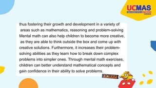 Mental Math –child’s Brian Development | PPTX