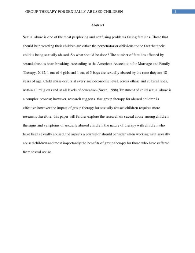 Thesis statement for research paper on child abuse
