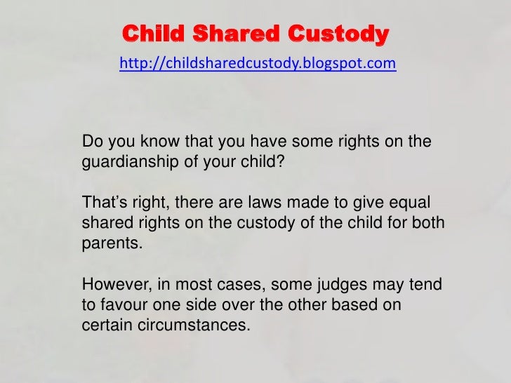shared custody laws