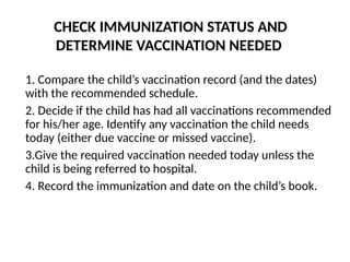 Immunization Check In Child's Immunization Status and Catch Up Immunization | PPTX