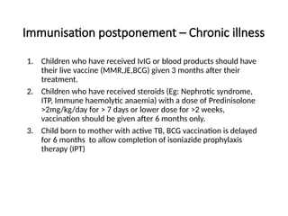 child immunization status in Approach to unwell child | PPTX