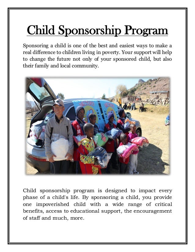 Child sponsorship program