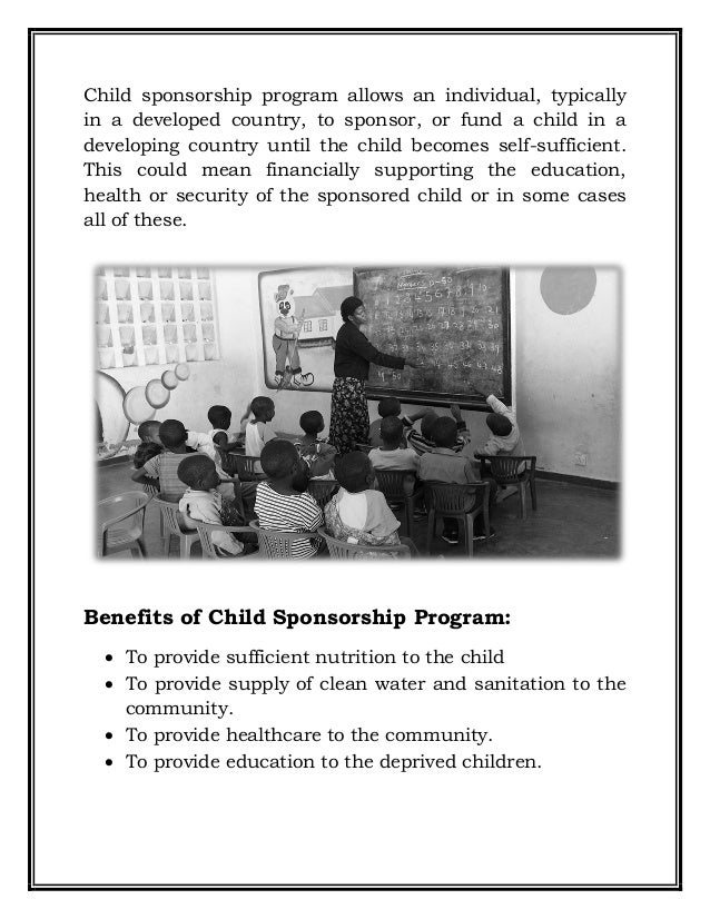 Child sponsorship program