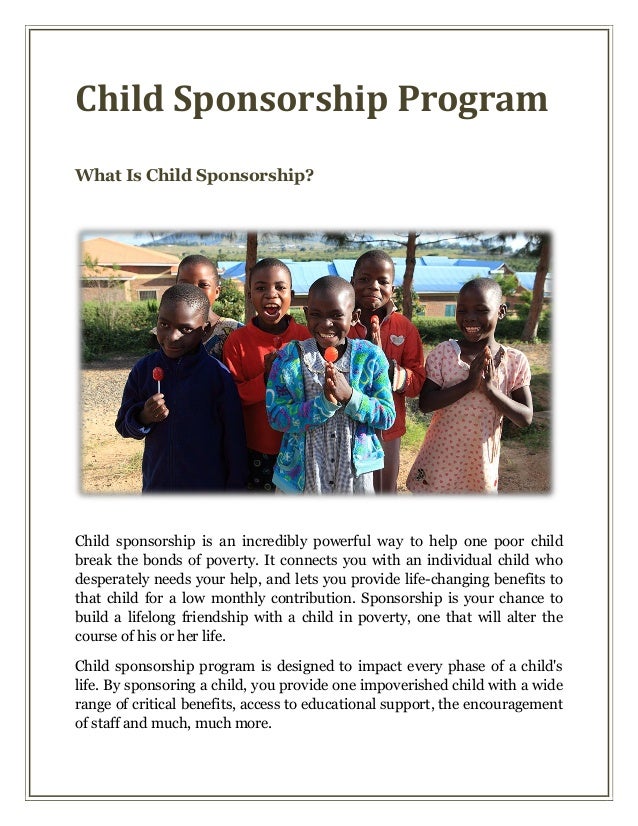 Child Sponsorship Program and Organisations Australia